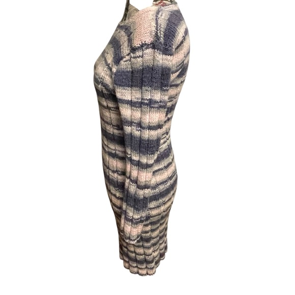 Striped Hand-Knit Sweater Dress - Picture 2 of 7